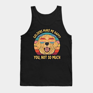 Golden Retrievers Make Me Happy Sarcastic Dogs Tank Top